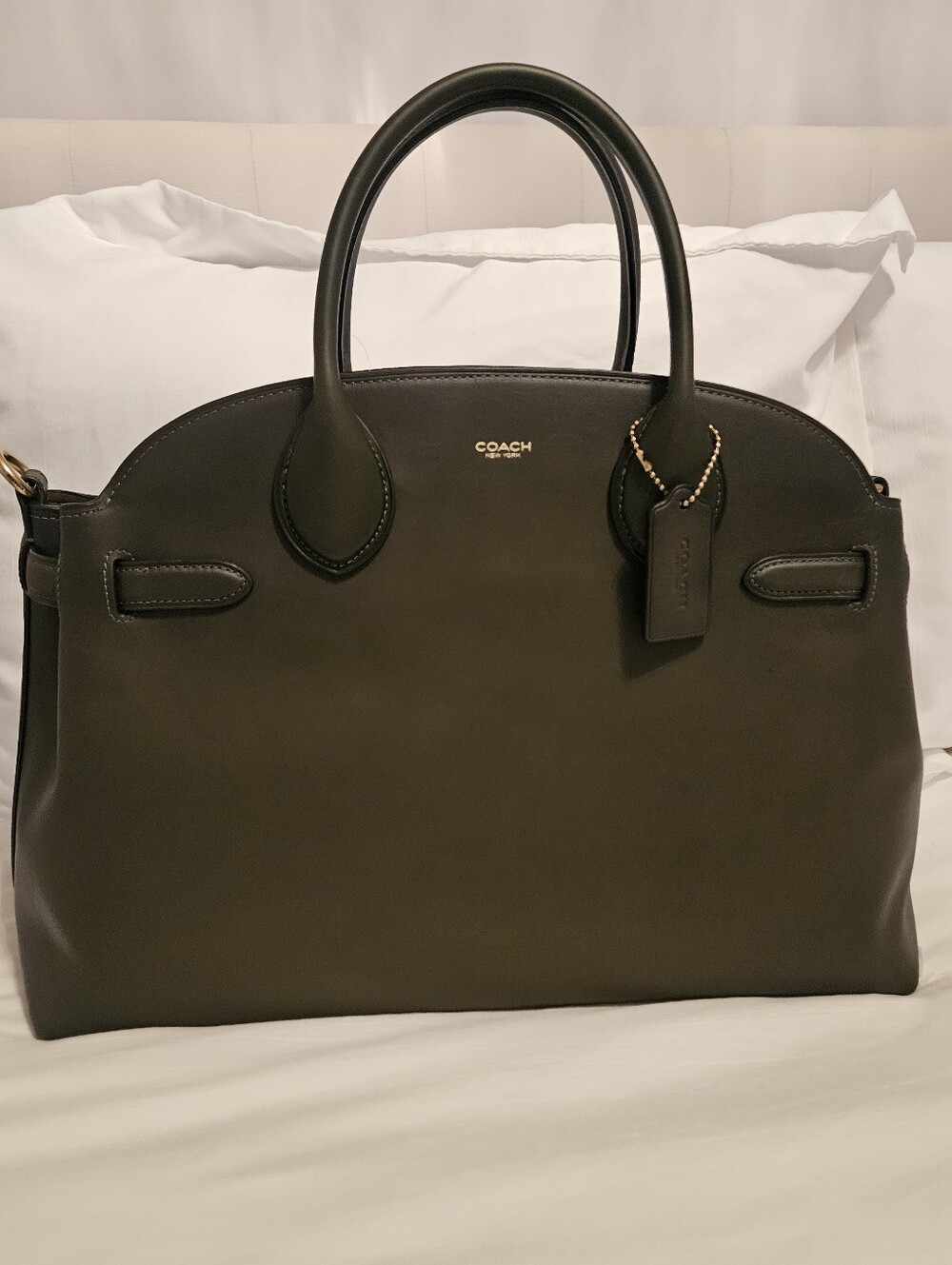 Coach Empire 40 Olive Green Leather Satchel NWT